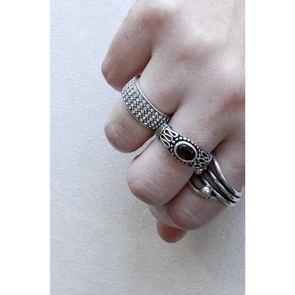 Brighton Meridian Ring Clear Pave Crystals Silver Plated Size 5.75 Band 5/16" - Picture 5 of 5